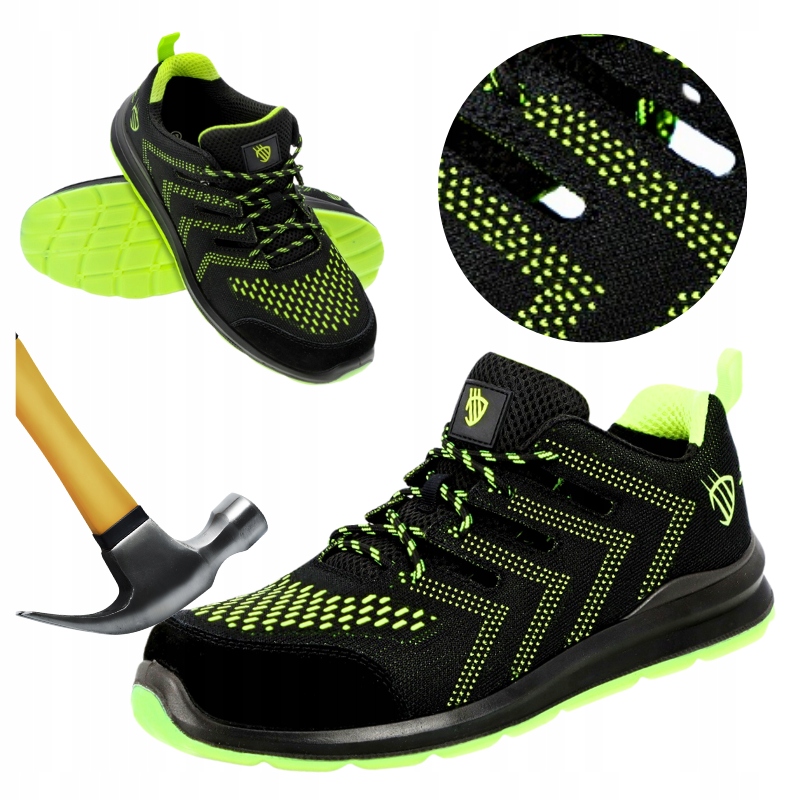 Pánské pracovní Sandály S1, letní síťované boty s špičkou Bozp, prodyšné, velikost 41