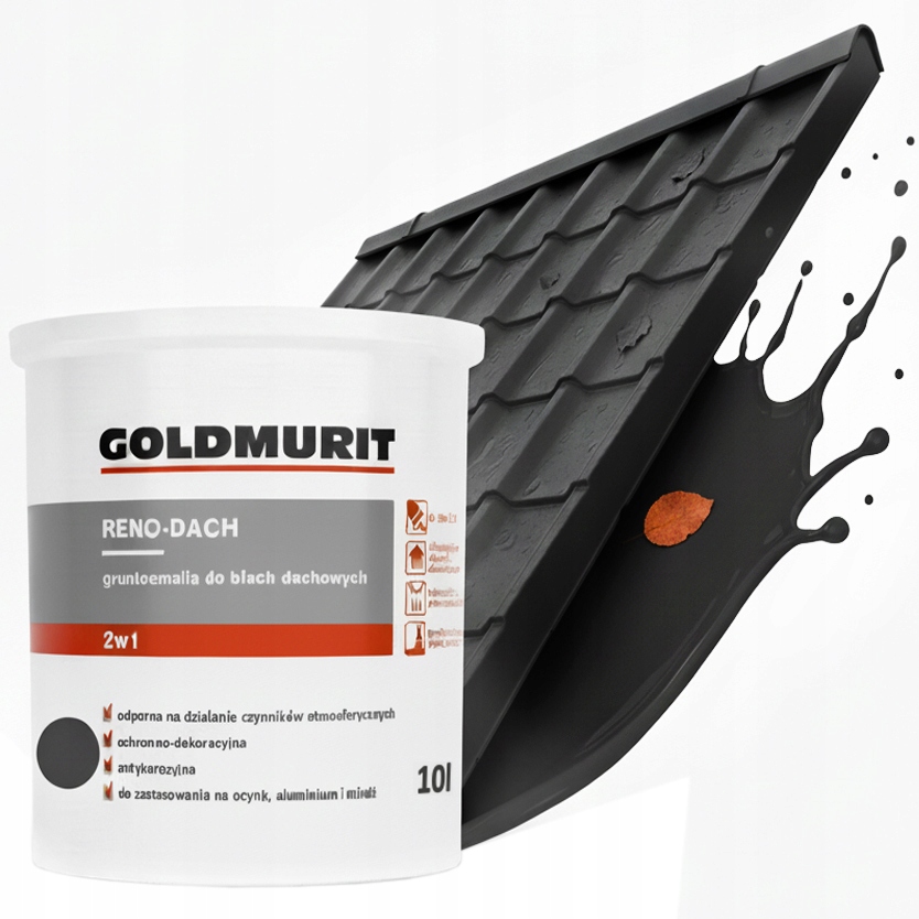 Akrylová farba Strecha a žľab 10 l Grafitová na strechy RAL7016 Goldmurit