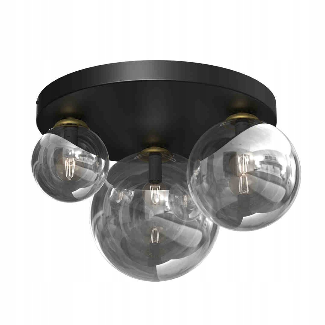 Stropné Svietidlo okrúhly 50cm 3 sklenené gule 3xE14 Reflex MLP8417 Eko-light