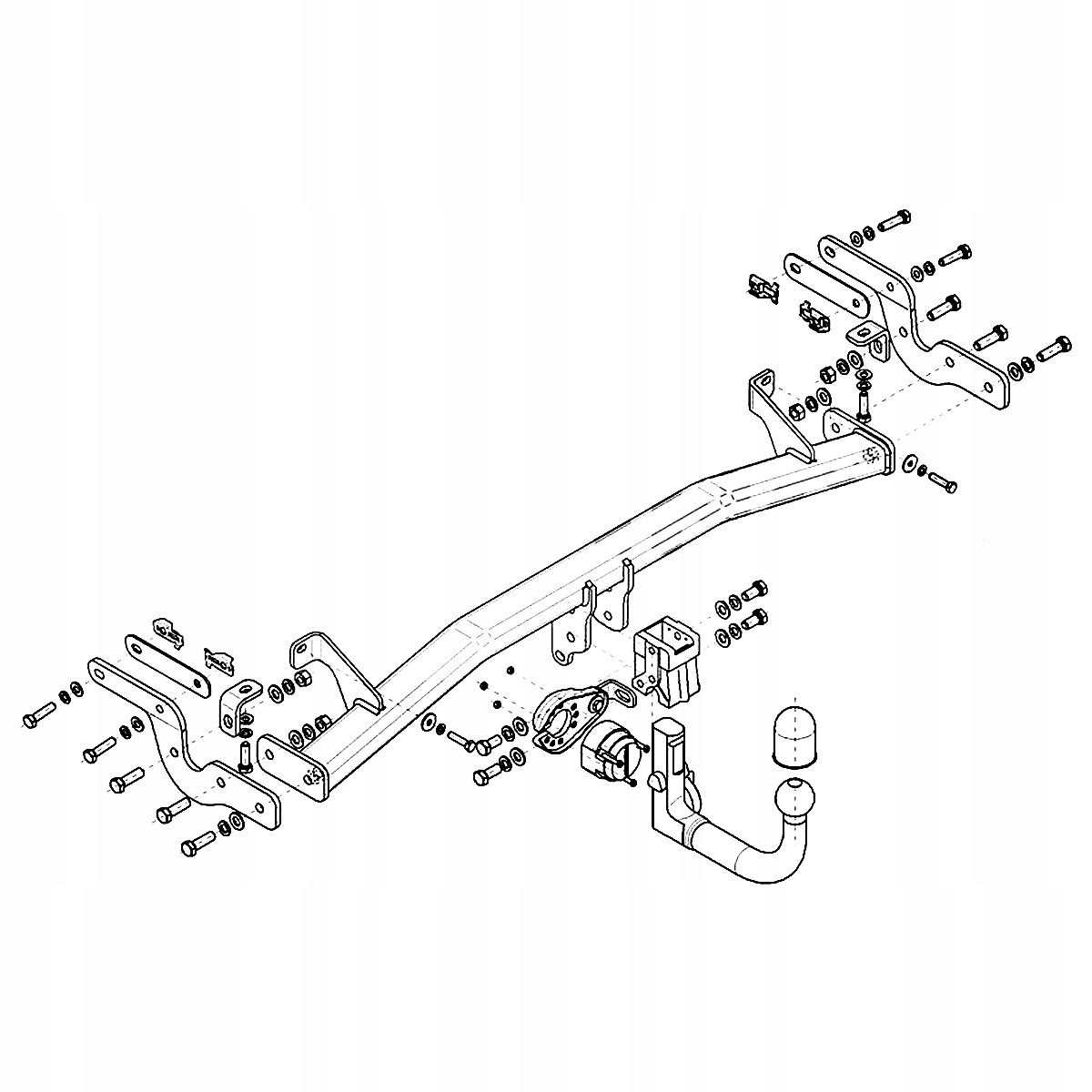 Hak holowniczy Wypinany Opel Crossland X SUV 17-20 MODUŁ 13 PIN GRATIS Nowy Producent Steinhof
