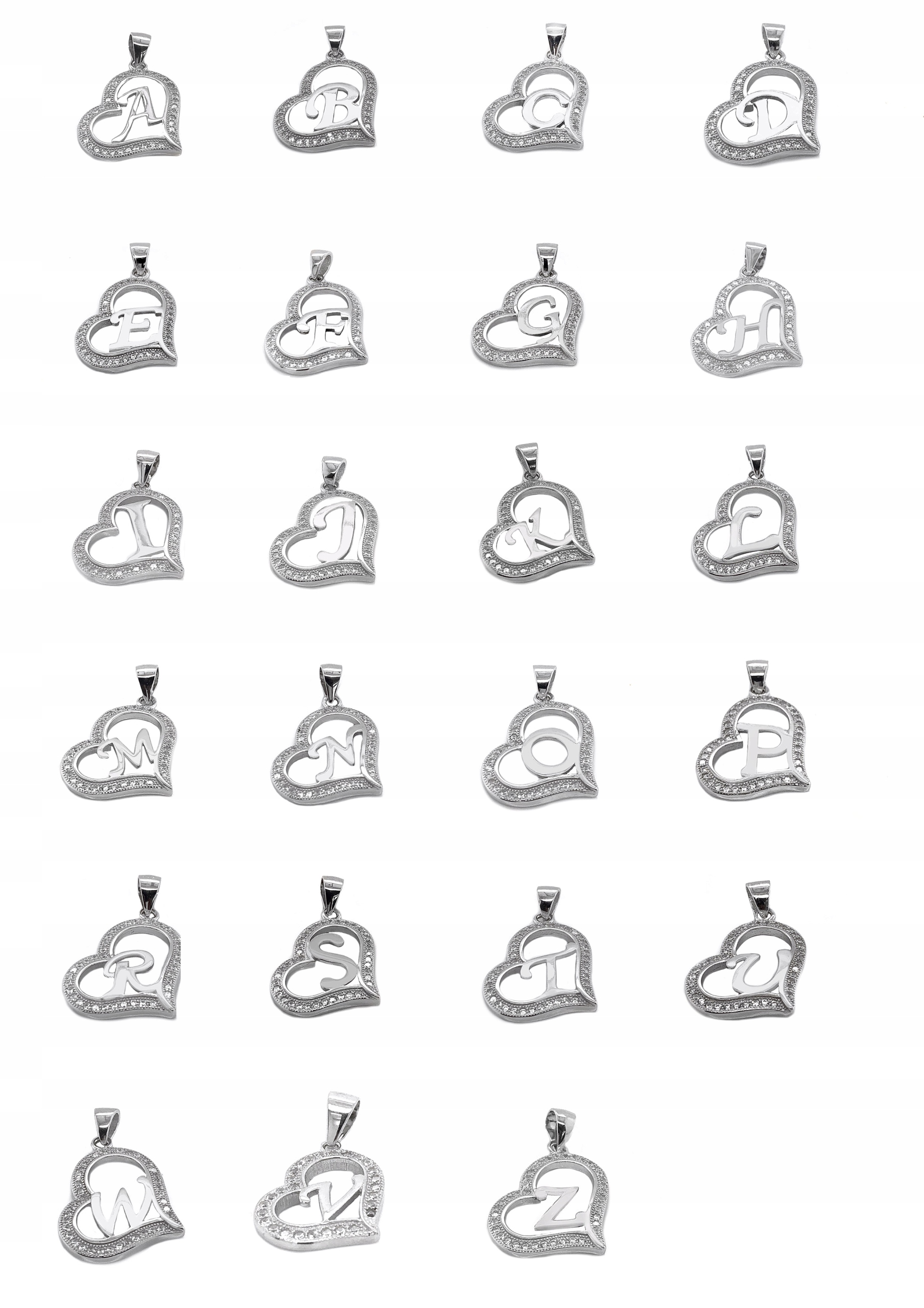 Literka H srebrna w serduszku Ag 925 Kod producenta SLT67/H