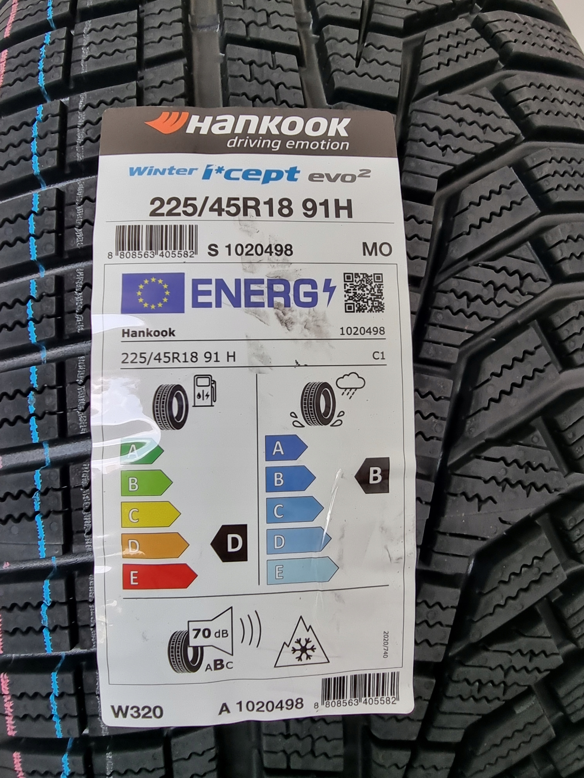 ORYGINALNE ZIMOWE KOŁA MERCEDES 18 CALI C-KLASA W206 MO HANKOOK Profil opony 45