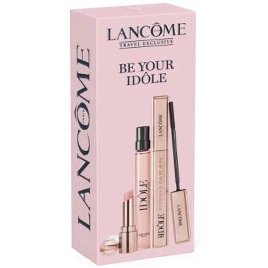 Lancome Idôle woda perfumowana 10ml Mascara 01 8.5ml pomadka mini 3g