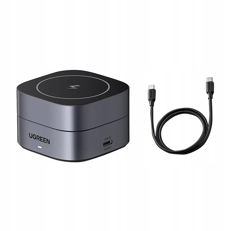 Ładowarka indukcyjna Qi 2w1 Ugreen W256 do iPhone, AirPods, 20W (czarna)