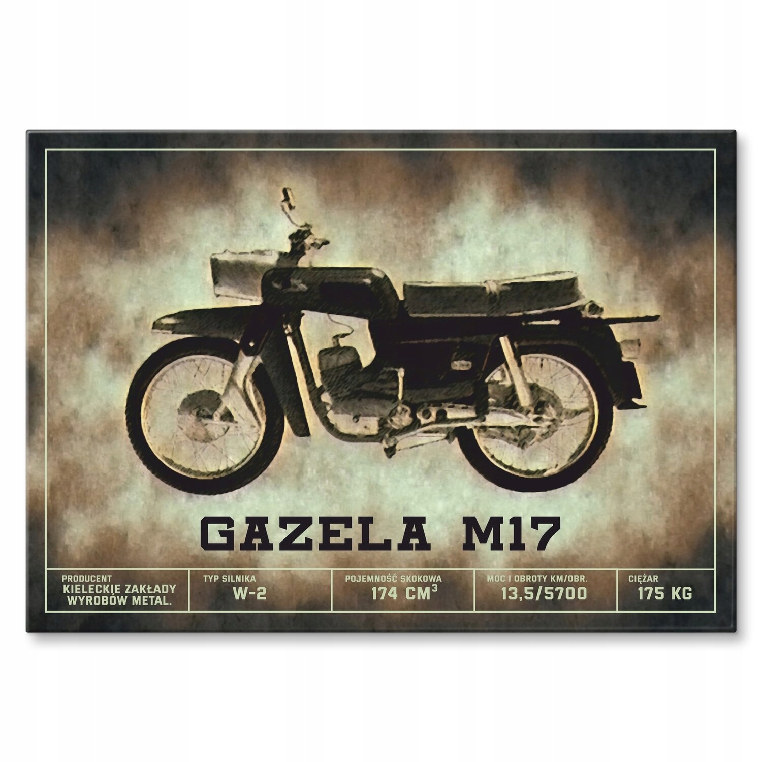 Kovový plakát Gazela M17 klasik Szyld Plech 42 x 59,4 cm Dárek