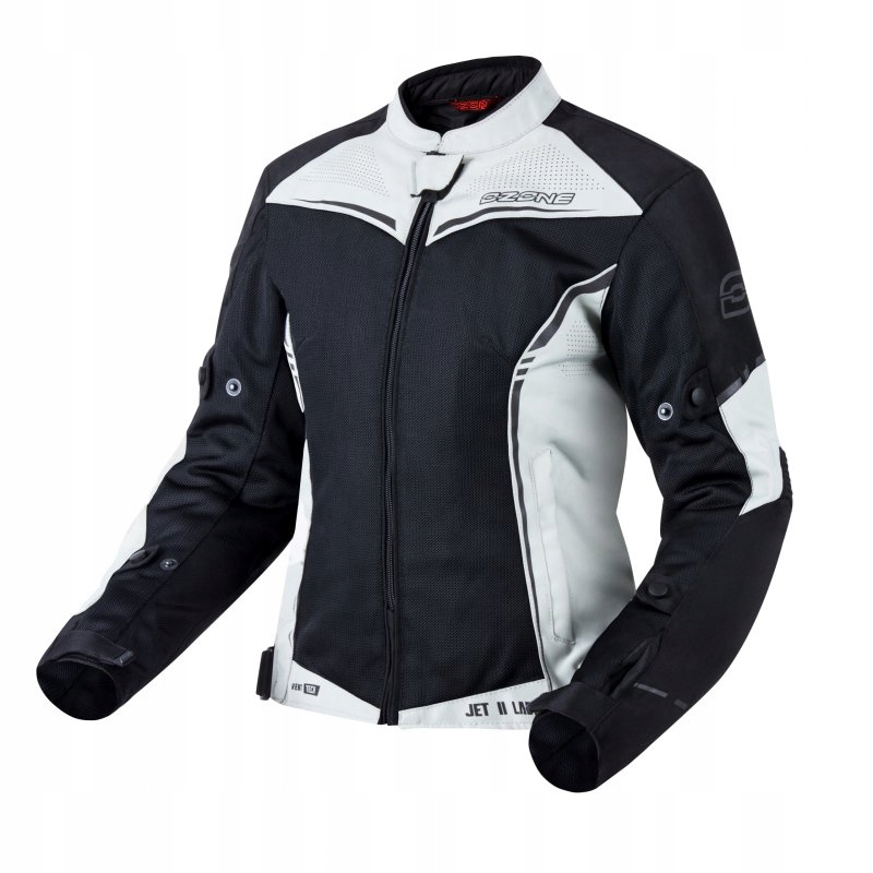 Dámska Motocyklová Bunda Mesh S Membránou Ozone Jet II Ice/black veľ. Xs