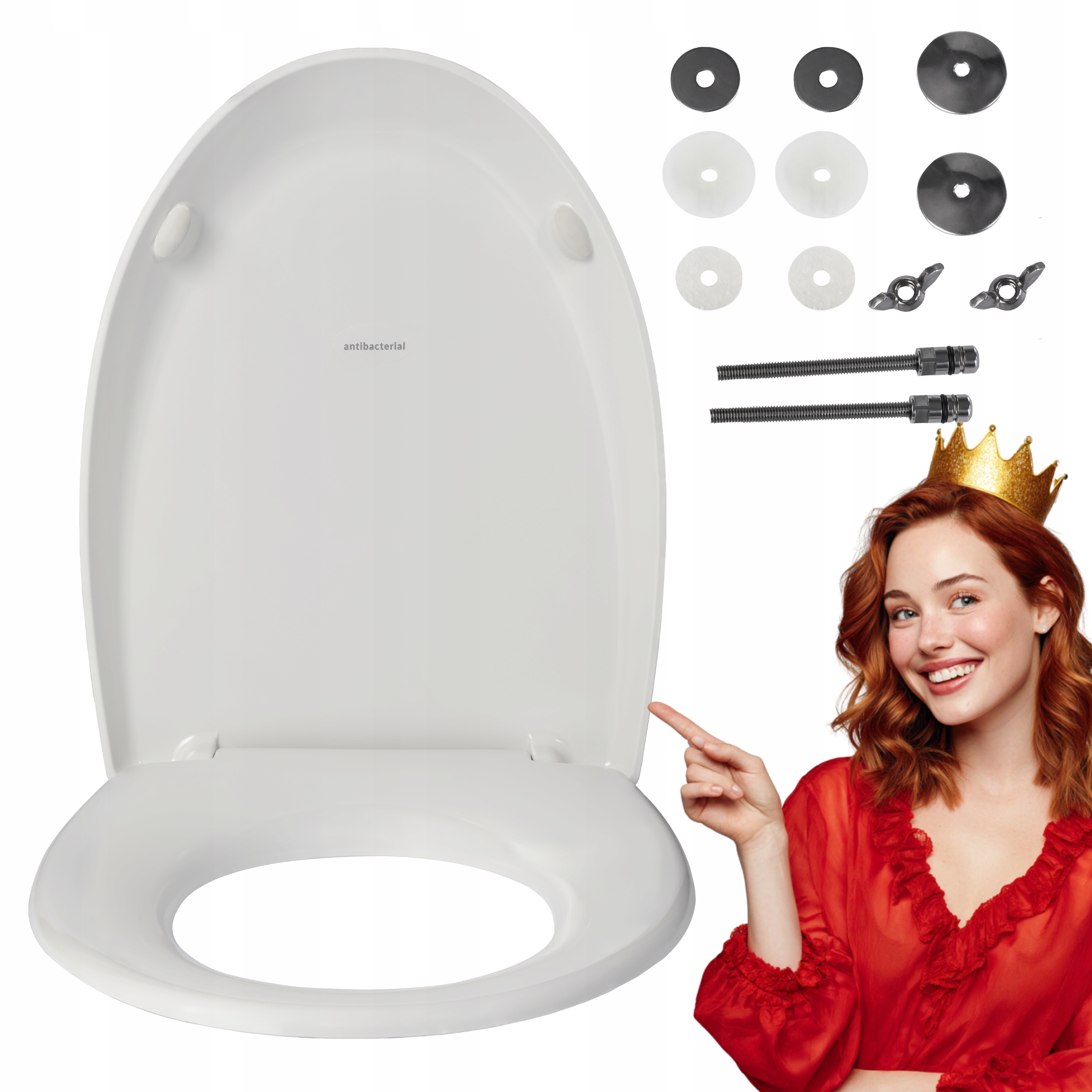 Wc sedátko pro Cersanit Venezia, odnímatelné, antibakteriální, tvrdé