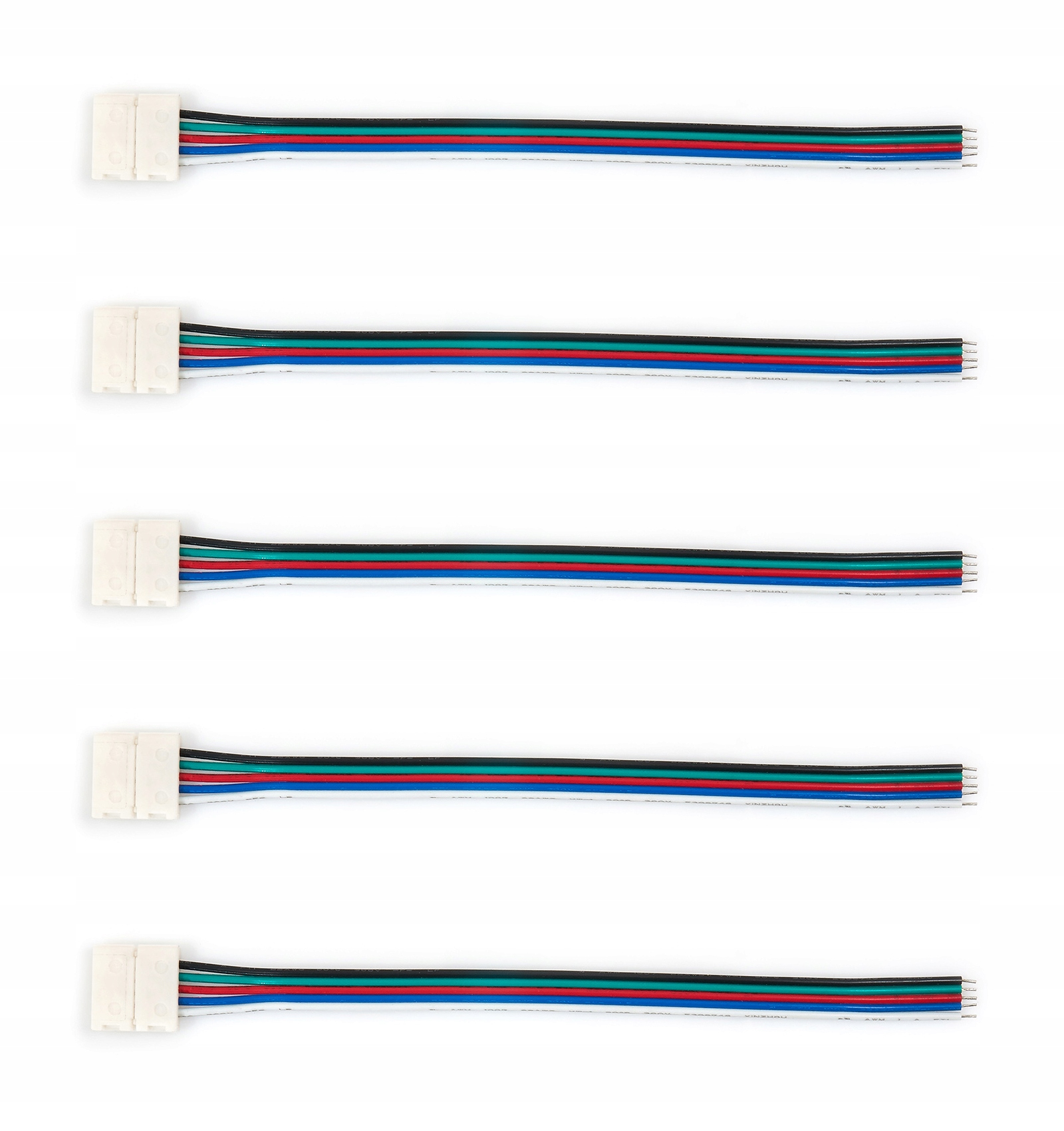 KOMPLET ZŁĄCZKA CN-27: TAŚMA LED 12MM RGBW 5 Szt