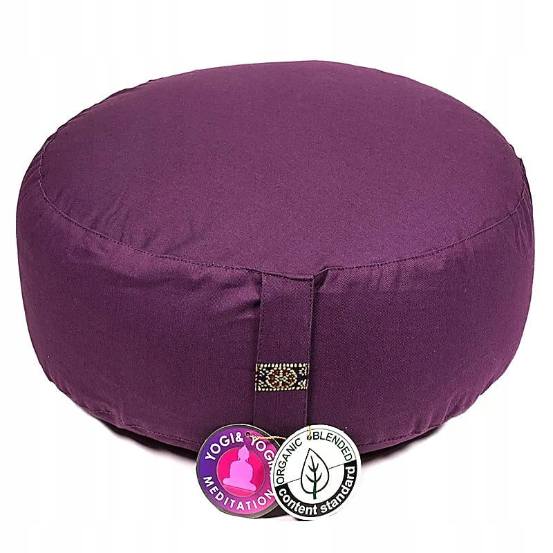 Polštář pro meditaci z organické bavlny s pohankovou slupkou 33 x 17 cm, nastavitelný