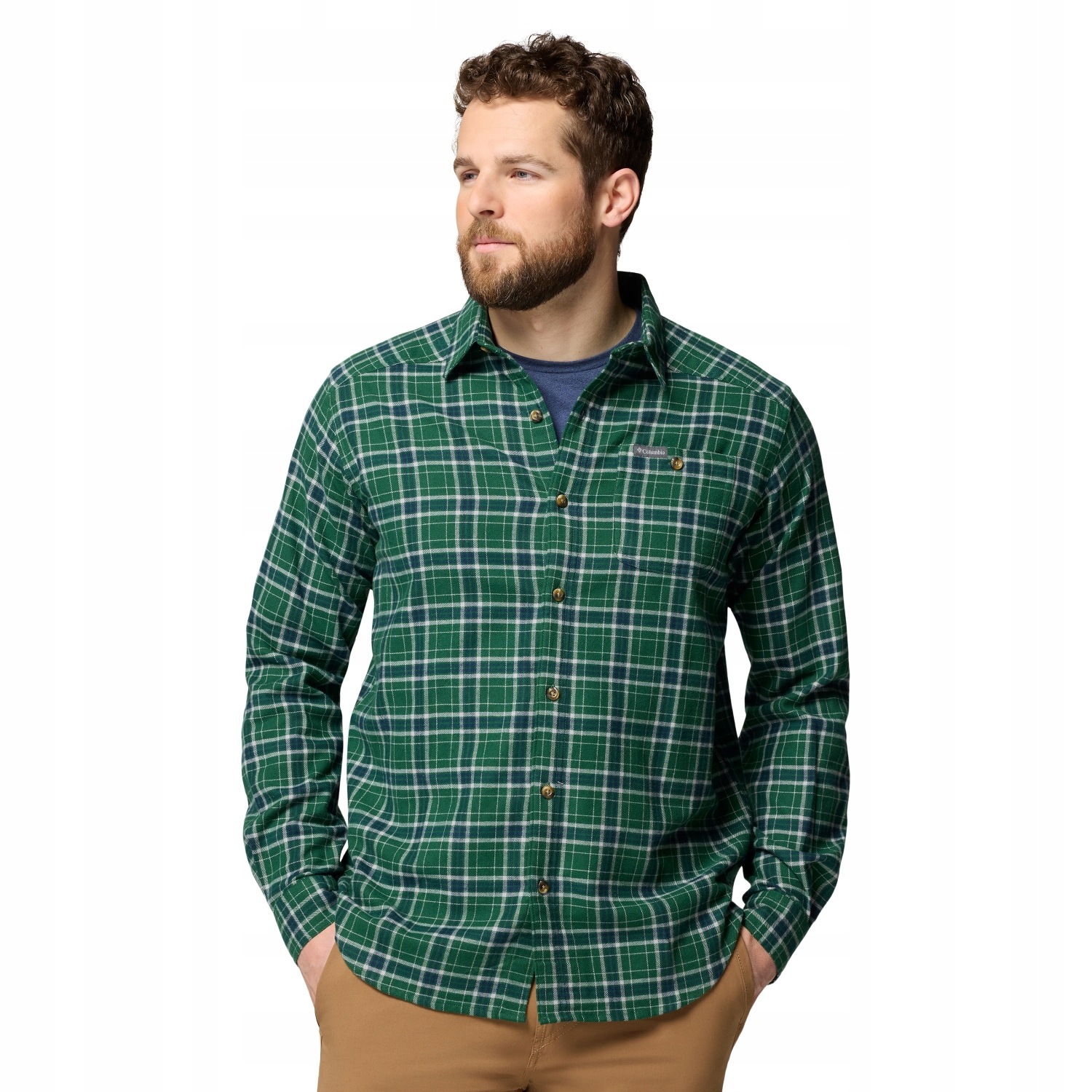 Męska koszula flanelowa Columbia Cornell Woods Flannel rainforest S