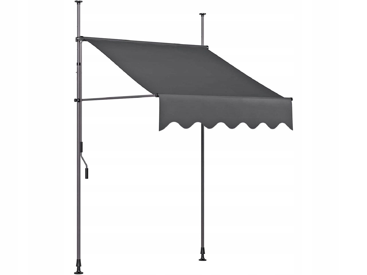 Markýza 509166, s upínacími svorkami, šedá, 200 x 120 cm