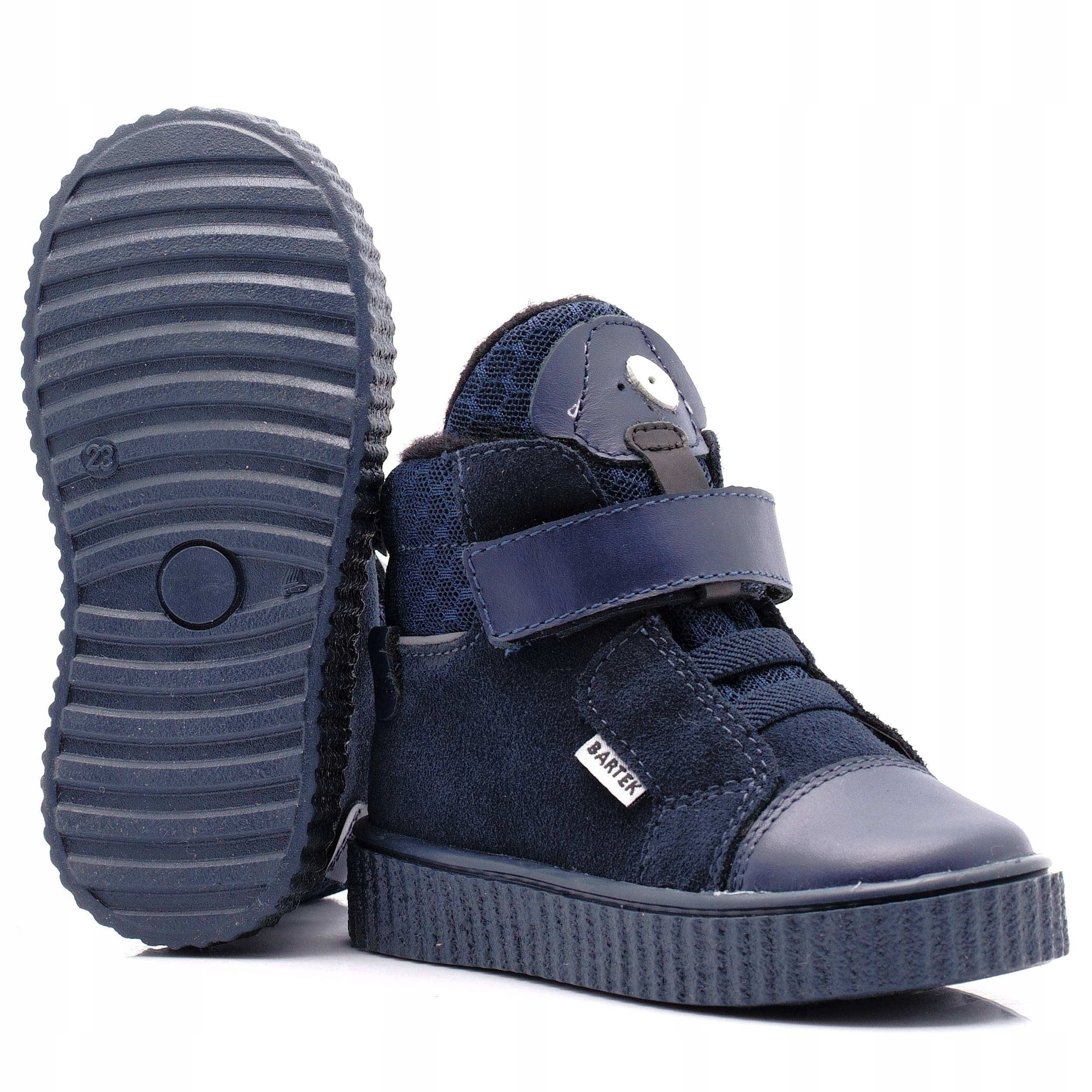 BARTEK TRZEWIKI OCIEPLANE KOZAKI ZIMOWE WEŁNA 21 Kolor niebieski