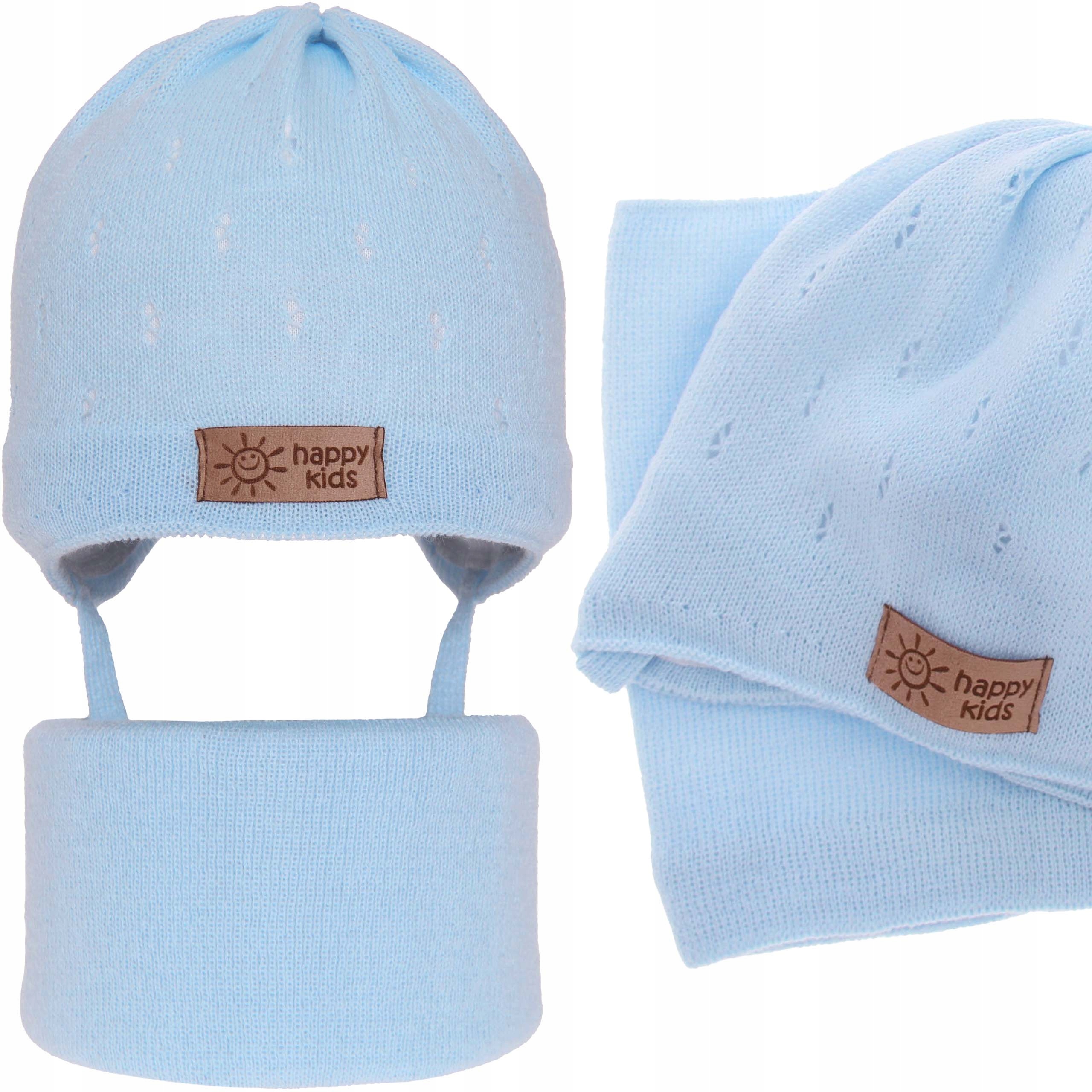 

Zestaw Czapka niemowlęca Komin wiosna jesień 44-46