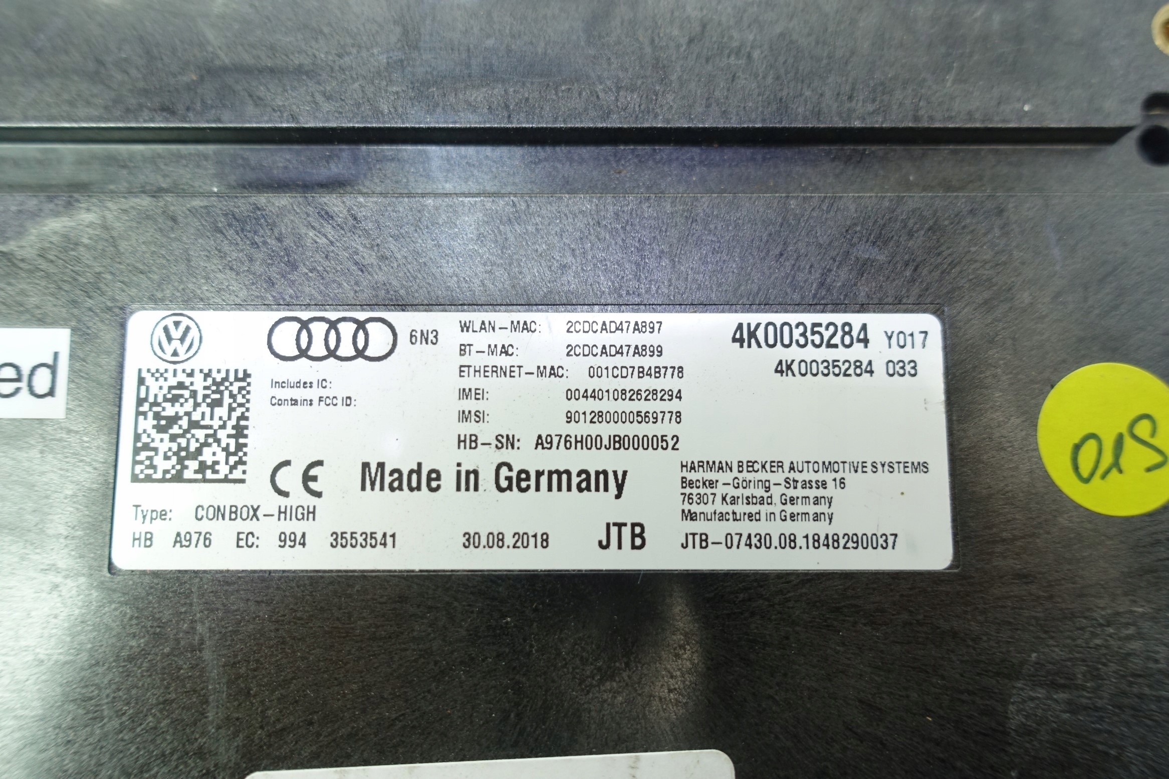 module control unit WZYWANIA POMOCY SOS 4K0035284