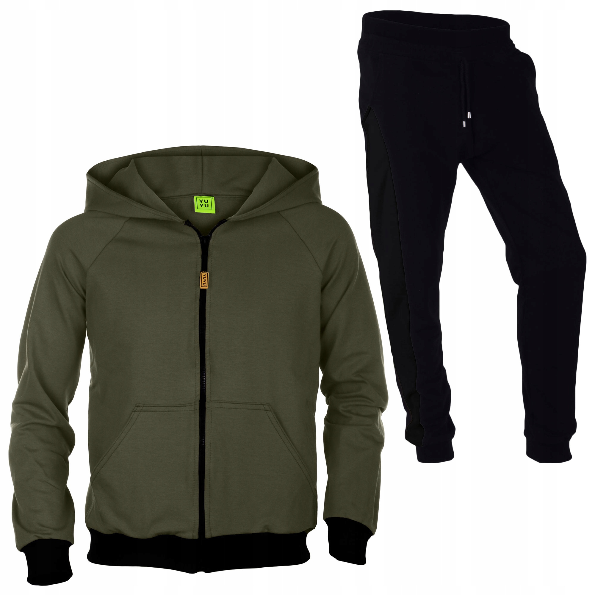 

Dres Bluza Z Kapturem Khaki + Spodnie Sznurek 158