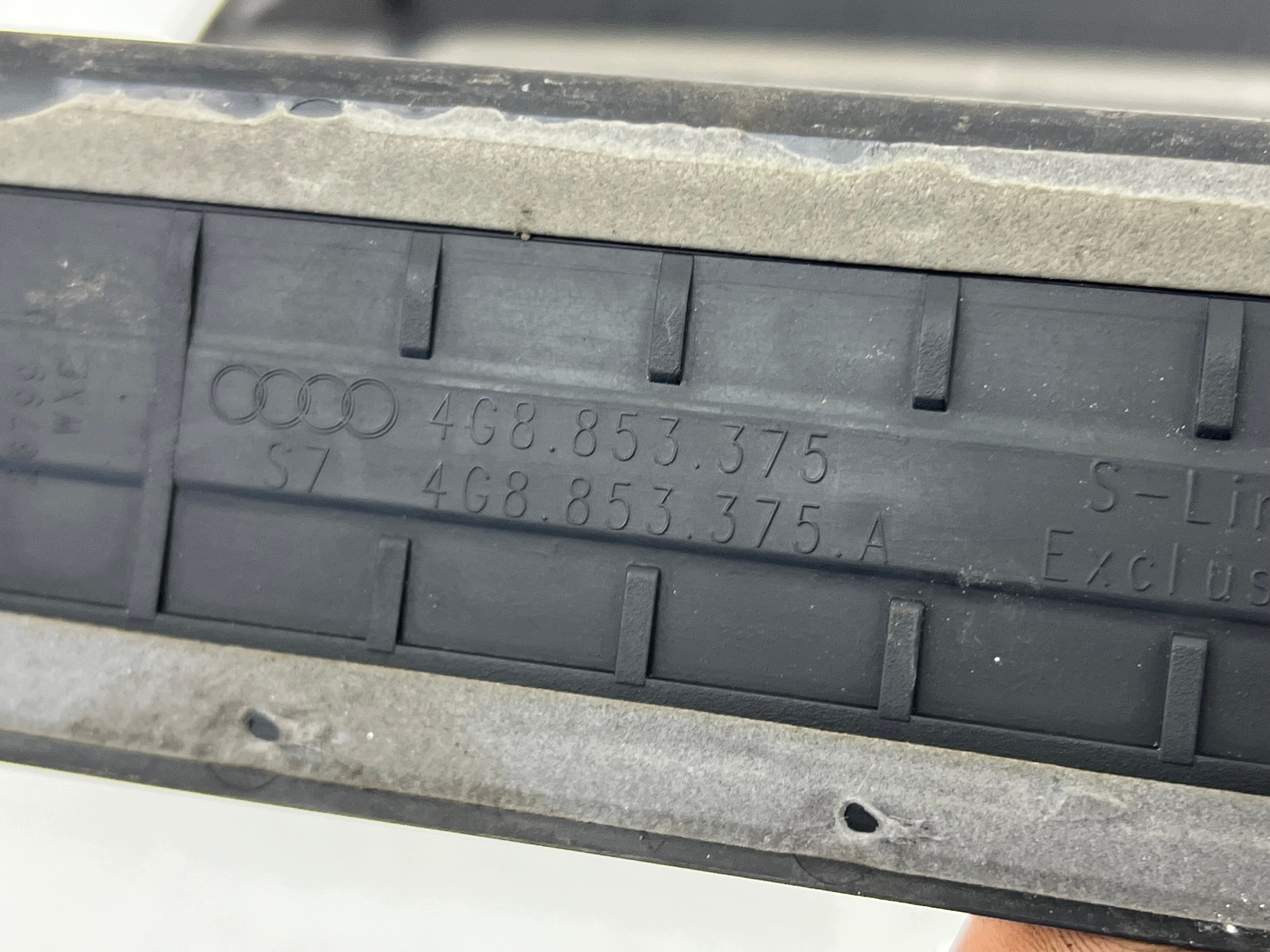 AUDI A7 C7 4G8 10-18 mouldings threshold caps S-LINE inner KOMPLET