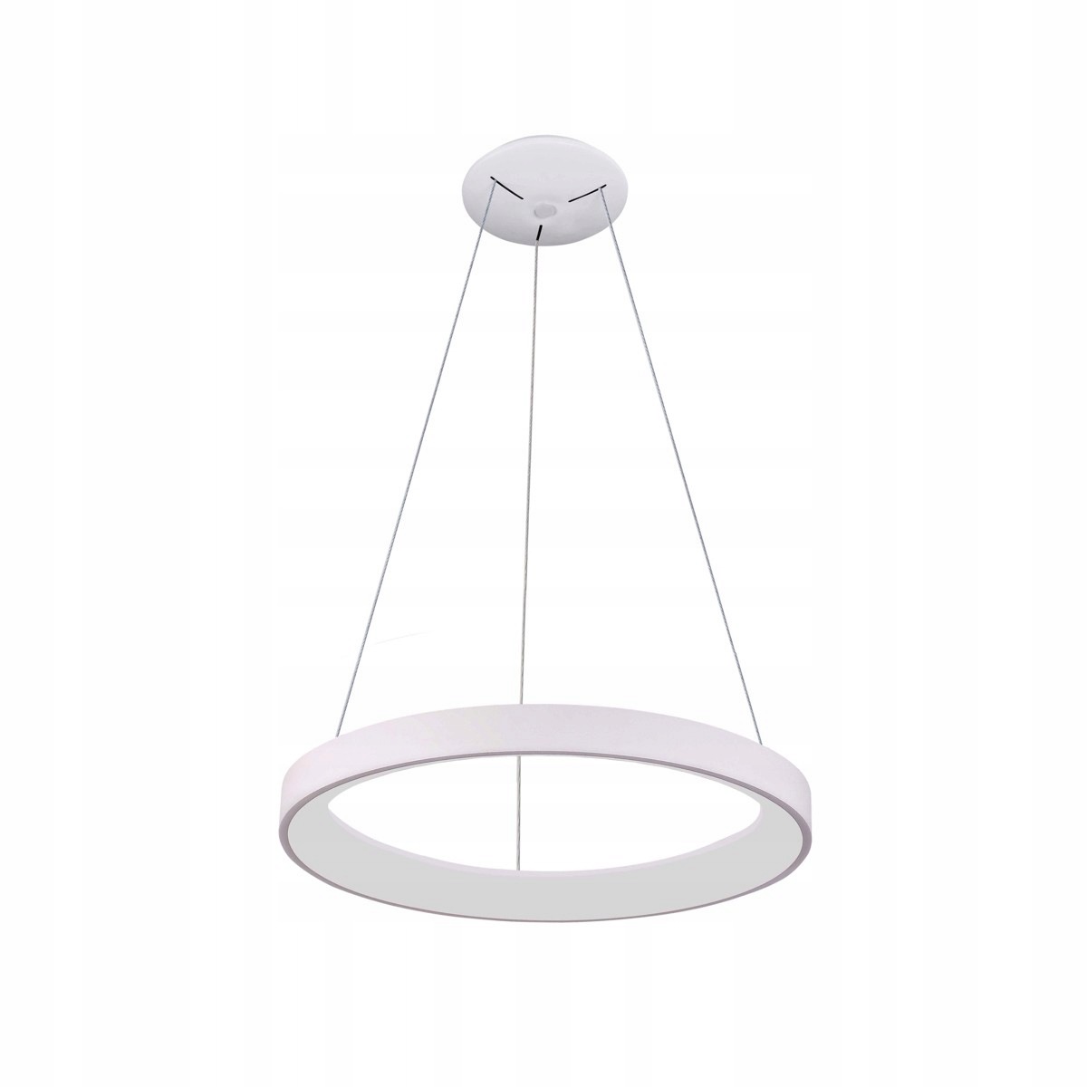 Vico, Moderná biela Led závesná lampa, Ring, 3000K/4000K 48W, 58 cm