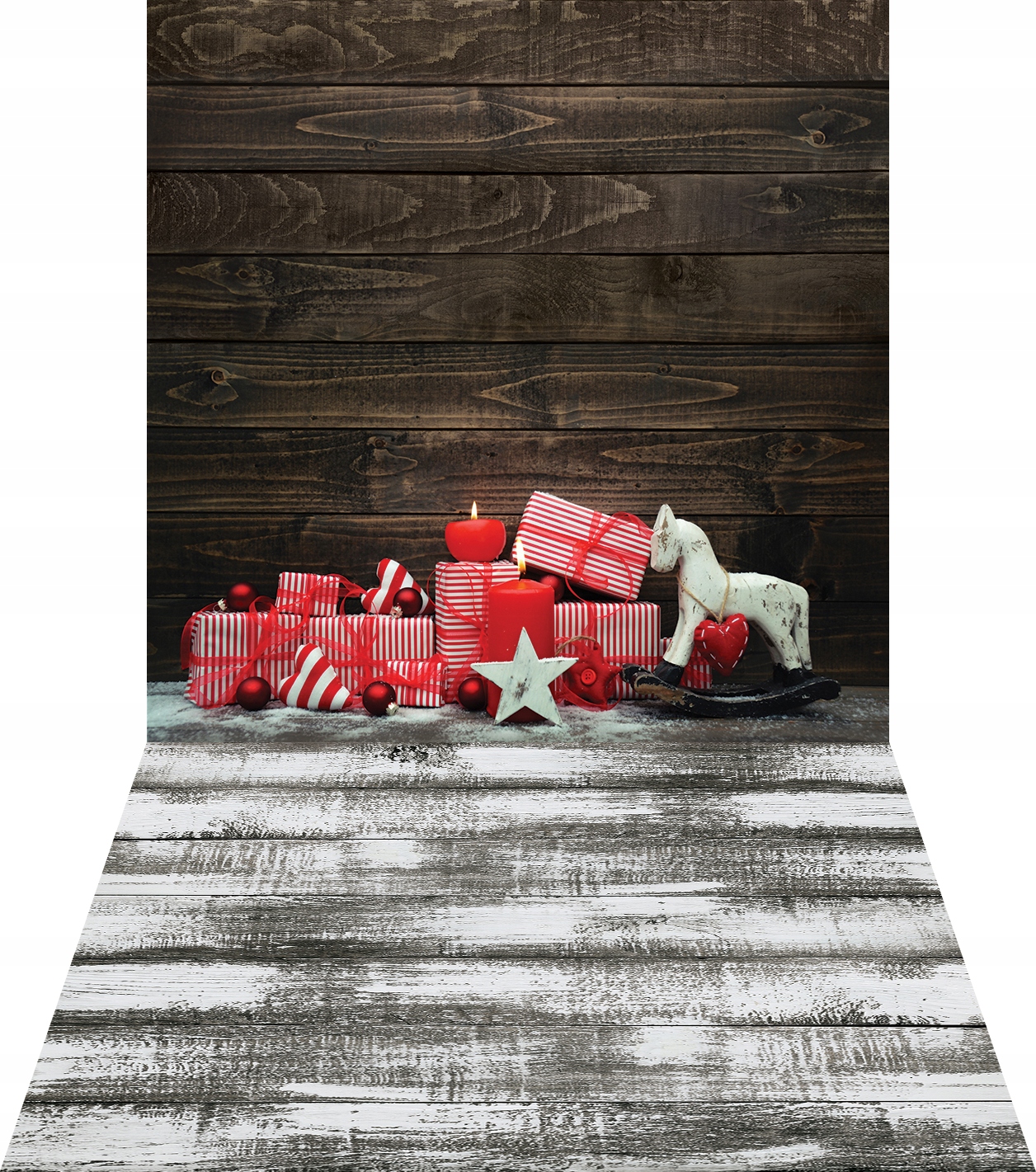Grube tło ZIMOWE, tło świąteczne 180x400 sw106
