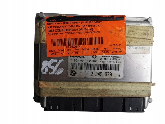BMW 3 2.0D 0281001445 2249970 Computer ECU ORYGINA