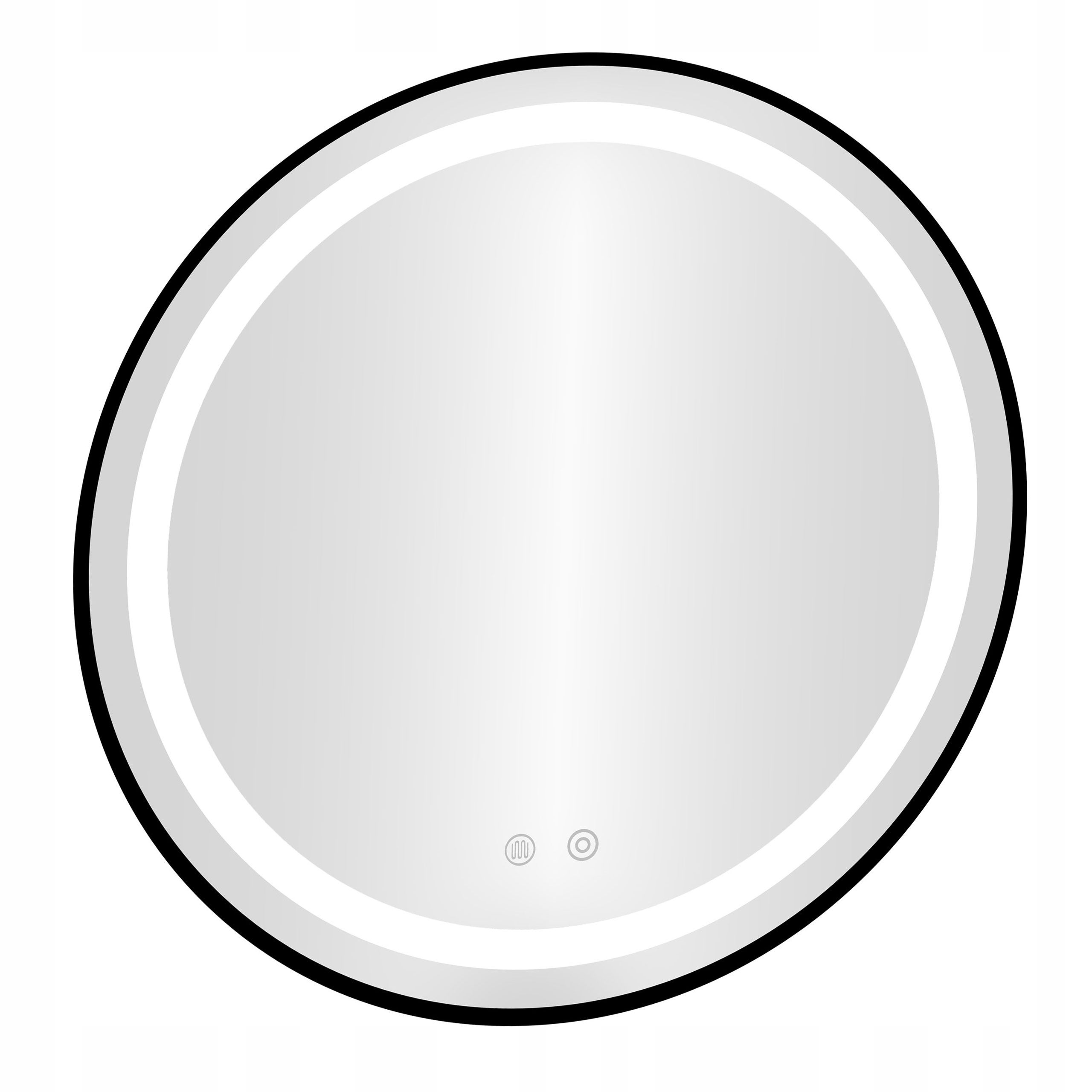ModernHome Vkm-eco Okrúhle nástenné Led zrkadlo 80 cm, Anti-Fog, čierne