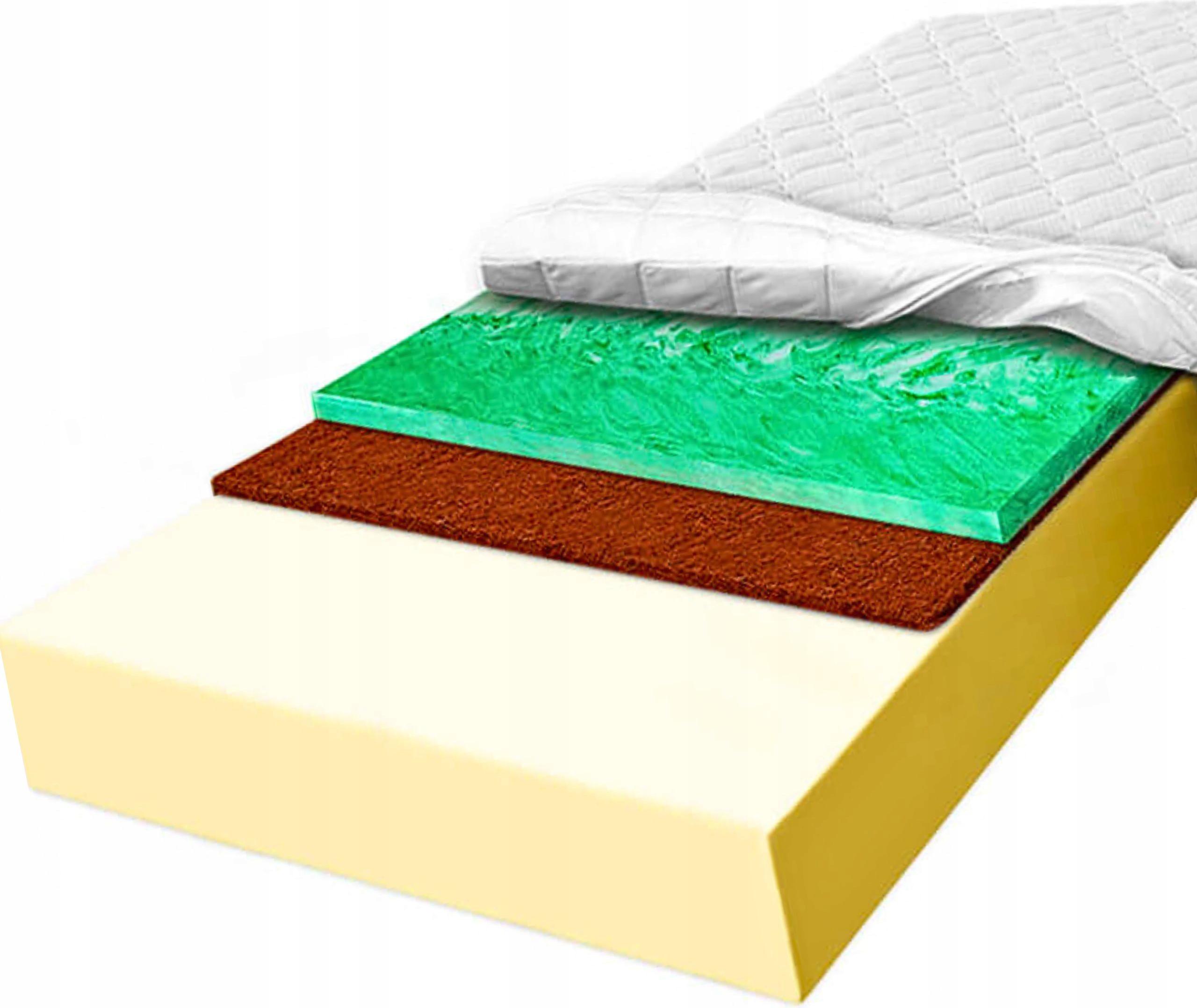 Penový matrac 140x190, vystužený, vysoko elastický kokos 10 cm H2 H3