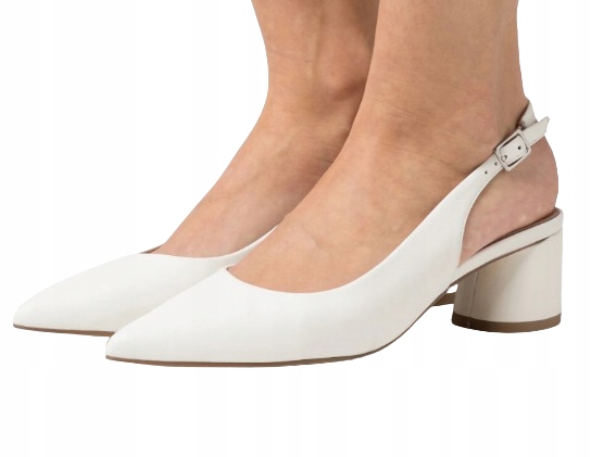 Zign Dámské Lodičky Bílé Nazouvací Bílá Kůže 43 T7G