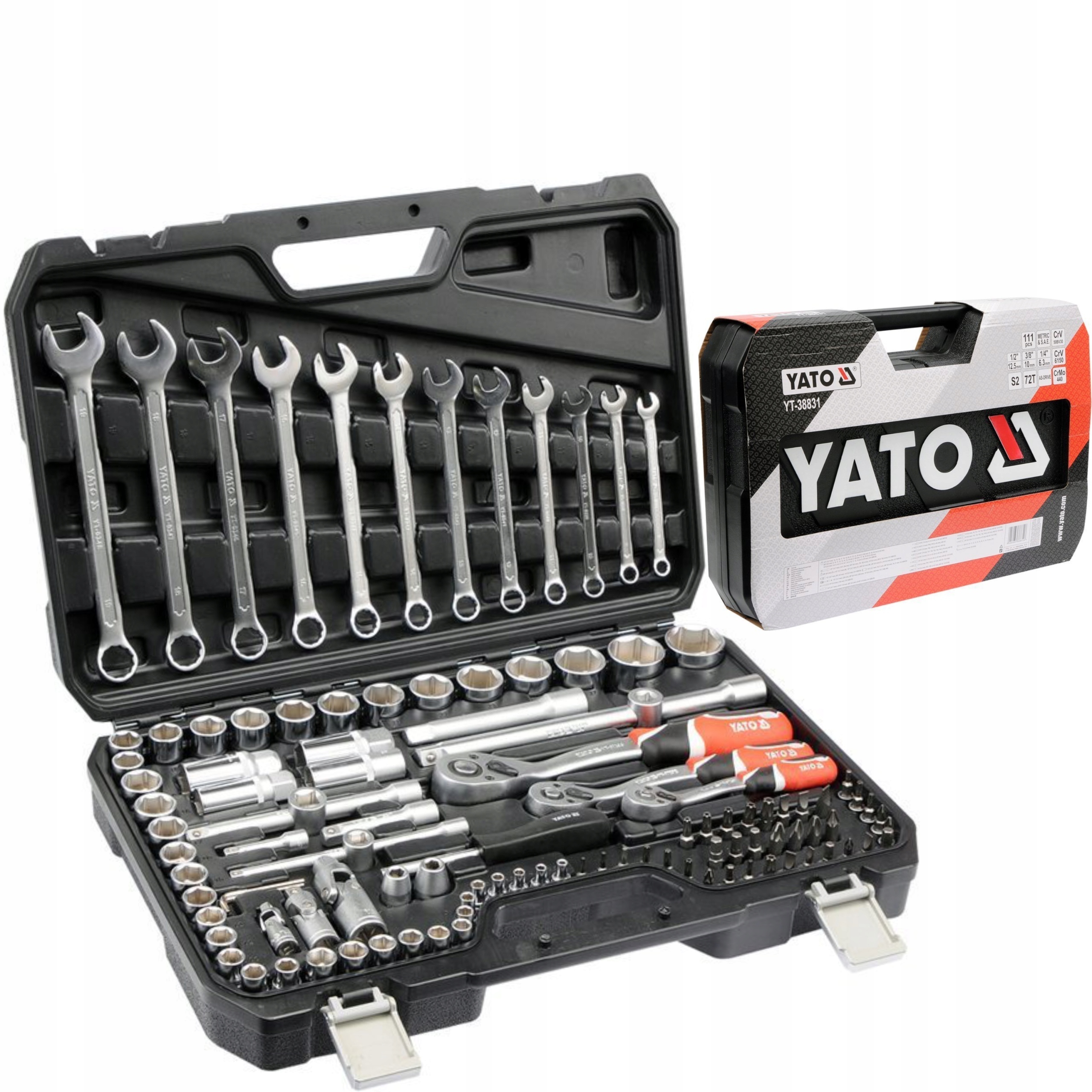 

Yato Komplet Zestaw Narzędzi Kluczy 111SZT YT-3883