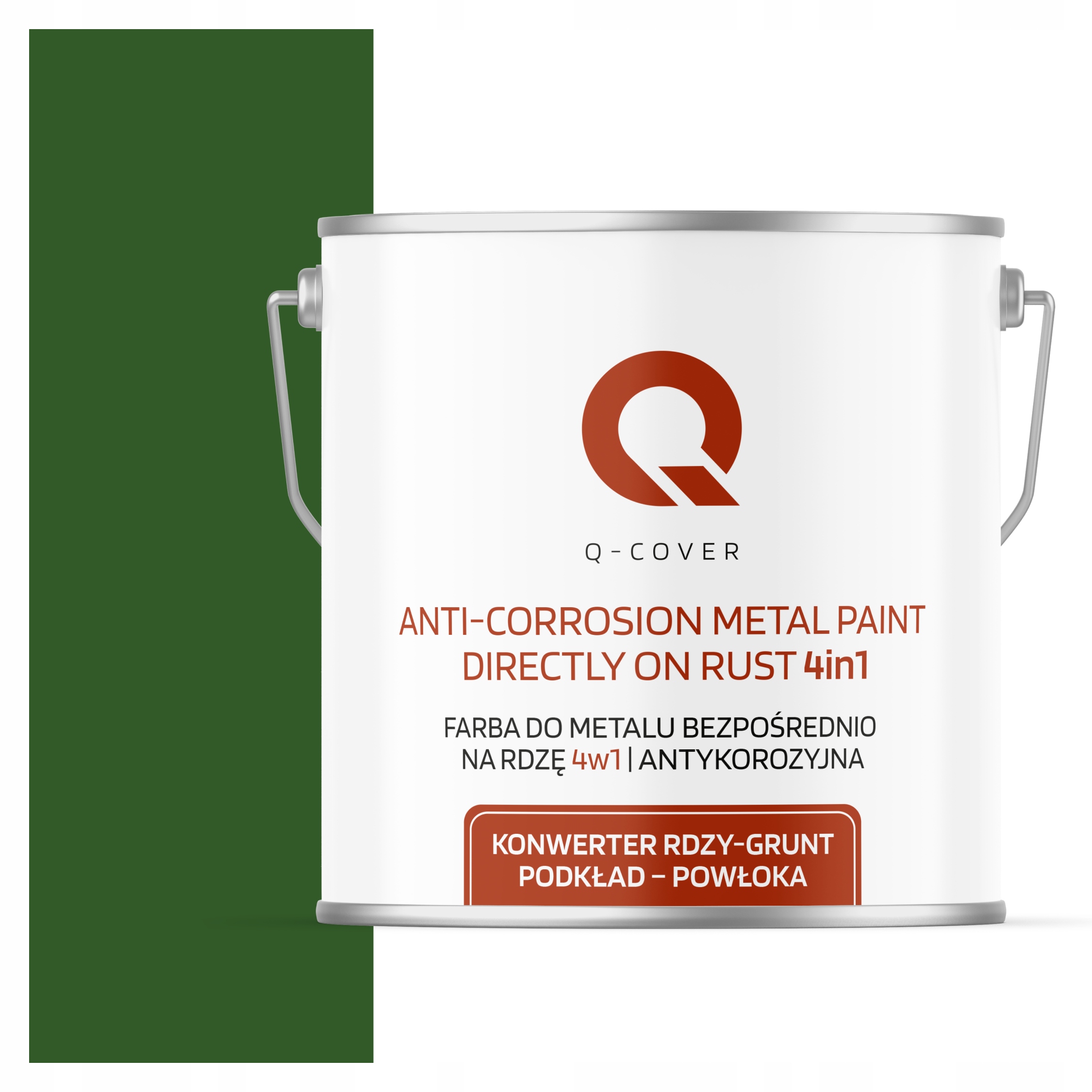 Antikorózna Farba Na Kov Na Hrdzu Zelená Listová Ral 6002 Polomatná 5 L