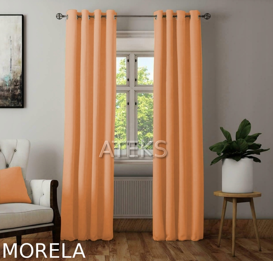ZASŁONY MATOWE ZASŁONA PRZELOTKI 145x250 morelowy Marka Ateks