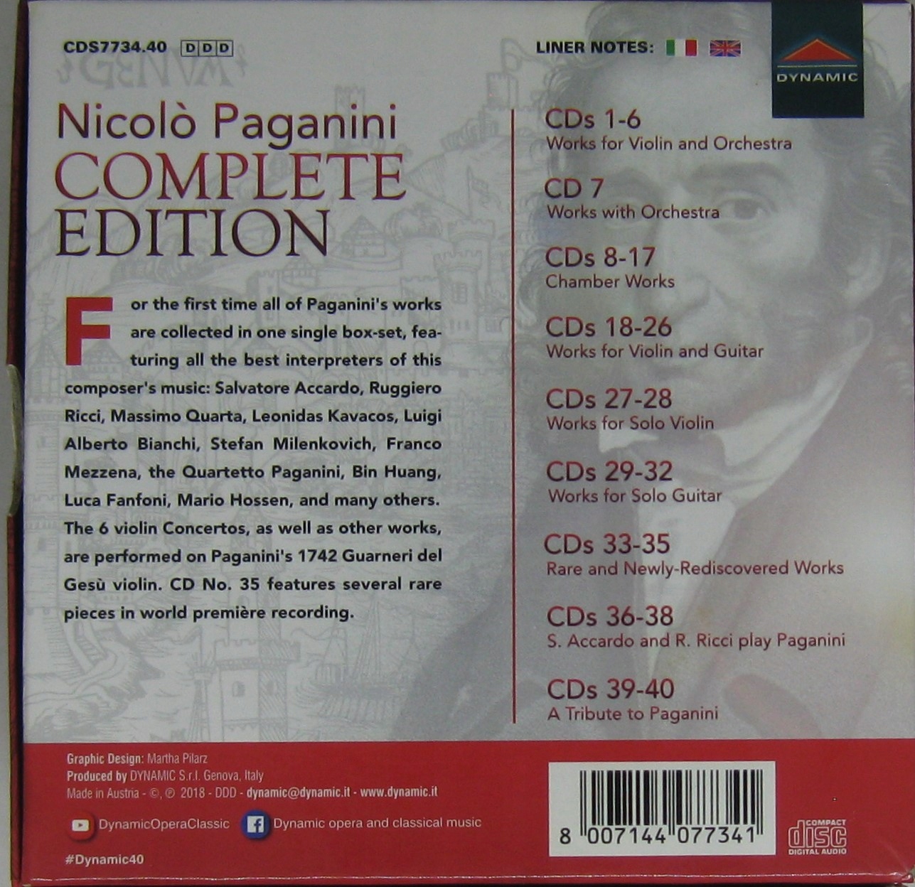 Nicolo Paganini - Complete Edition 40 CD 14050446189 - Sklepy