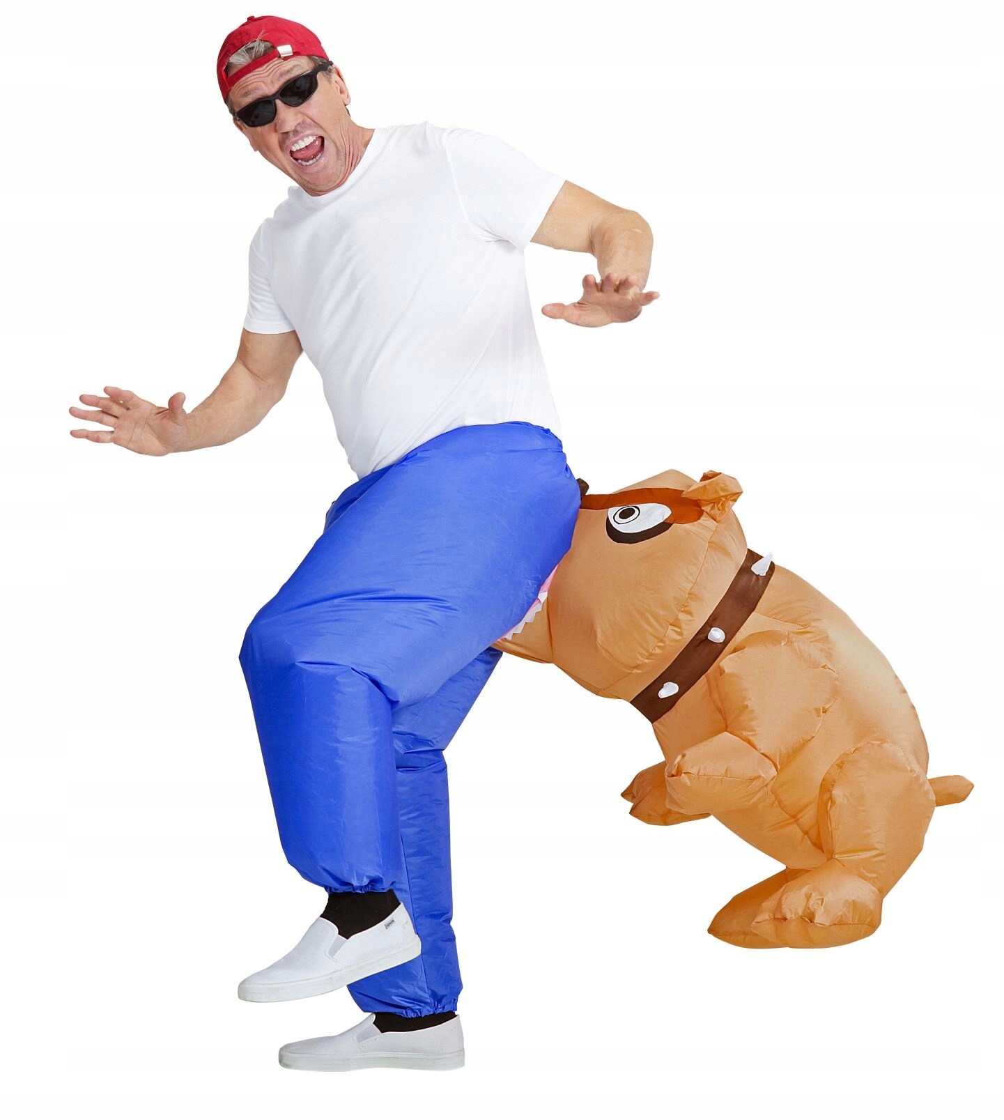 Nafukovací vtipný kostým Muž se psem