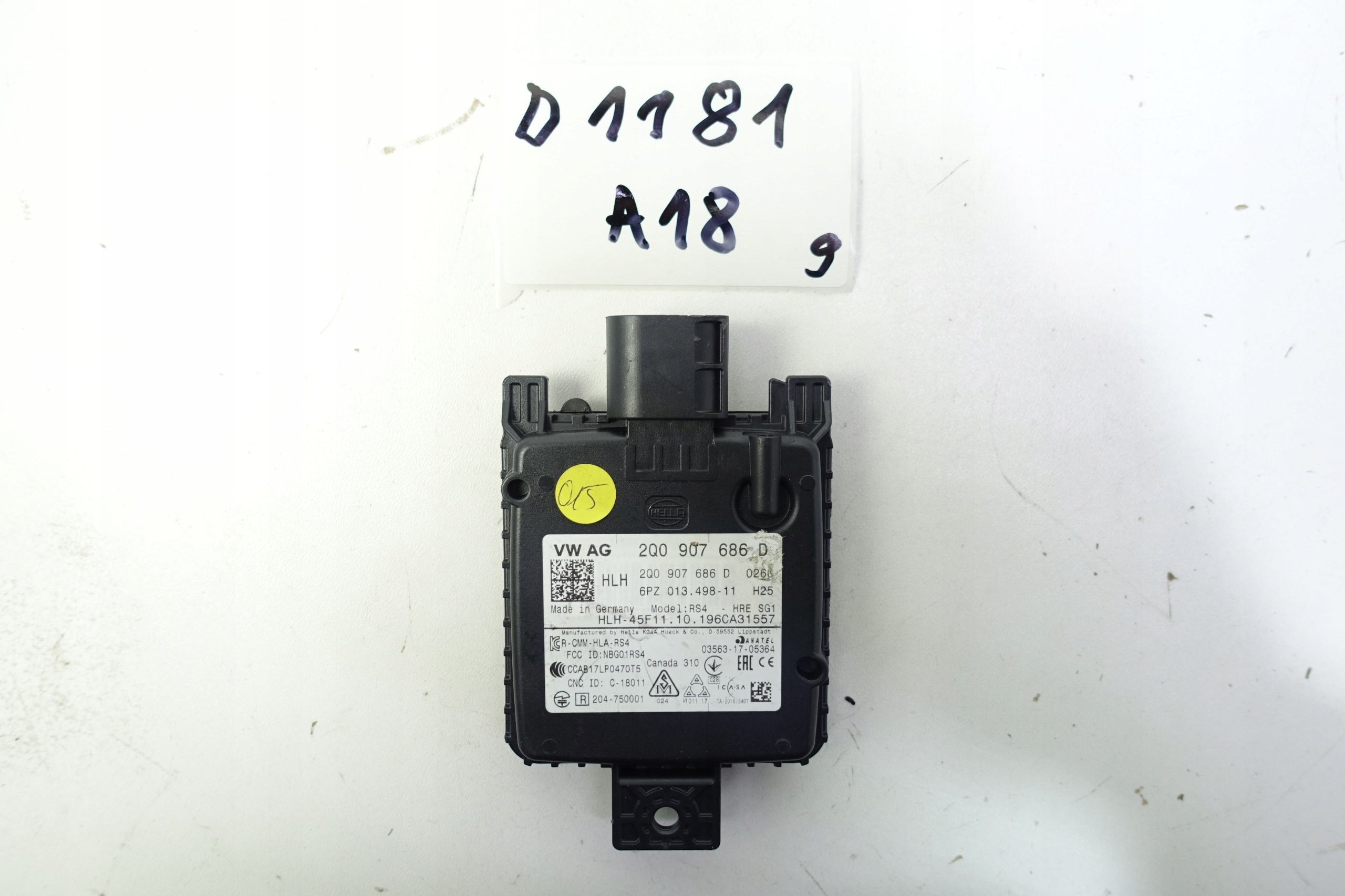 RADAR DISTRONIC SENSOR ACC VW PASSAT 2Q0907686D