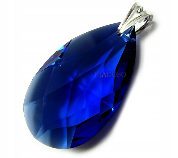 Krystaly Velký Přívěsek Sapphire Stříbro