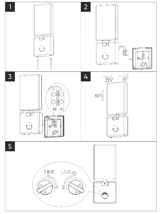 Lampa Zewnętrzna LED Z Czujnikiem Ruchu Wodoodporna Szara 10W MIRATIC — miniatura 5