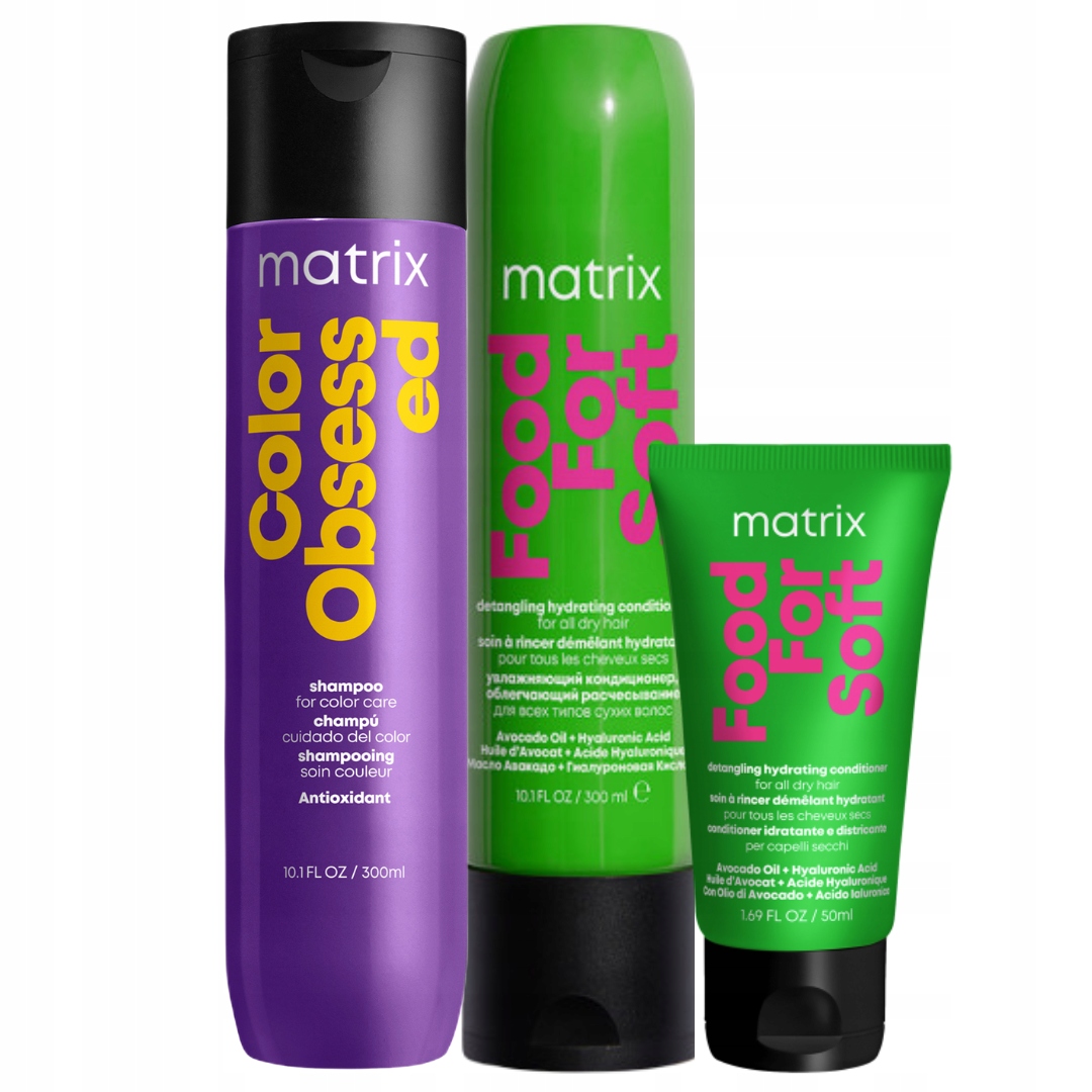 Matrix Color Obsessed szampon, Food For Soft odżywka do włosów