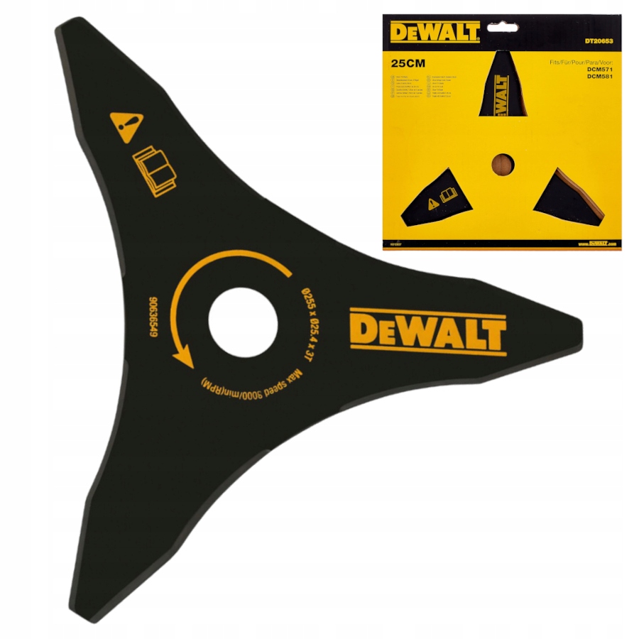 

Nóż do podkaszarki 3-zębowy 250mm Dewalt DT20653