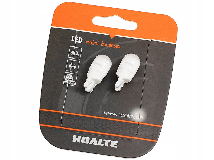 

Żarówki W5W T10 Hoalte 1x Led 5600K diody 12V duo