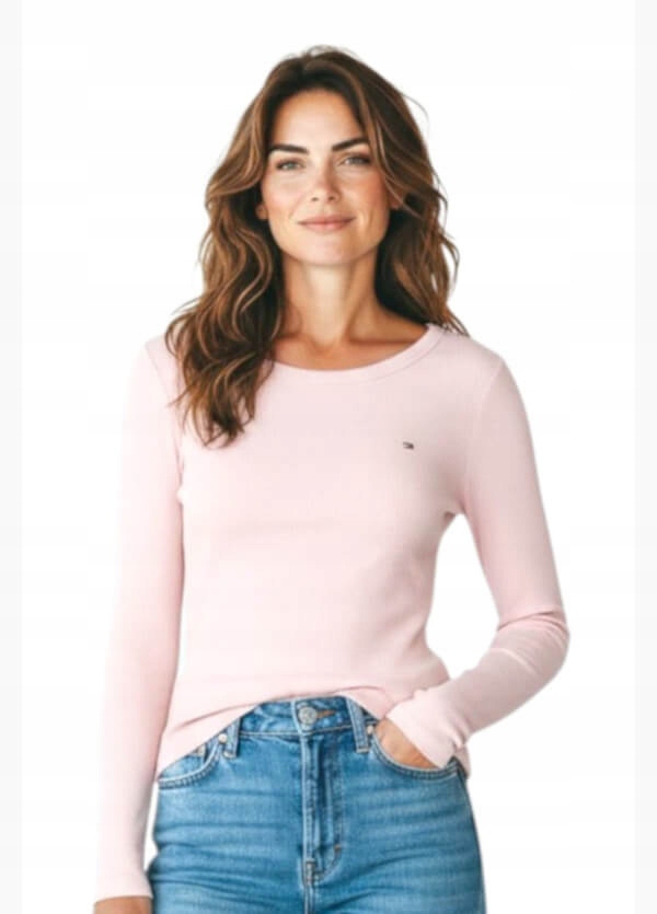 Tommy Hilfiger Tričko s dlouhým rukávem starorůžová vel. L