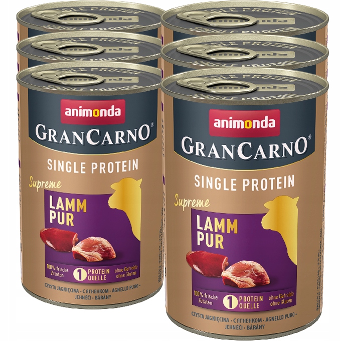 Animonda GranCarno Single Protein Supreme Adult jehněčí Set 6x400g