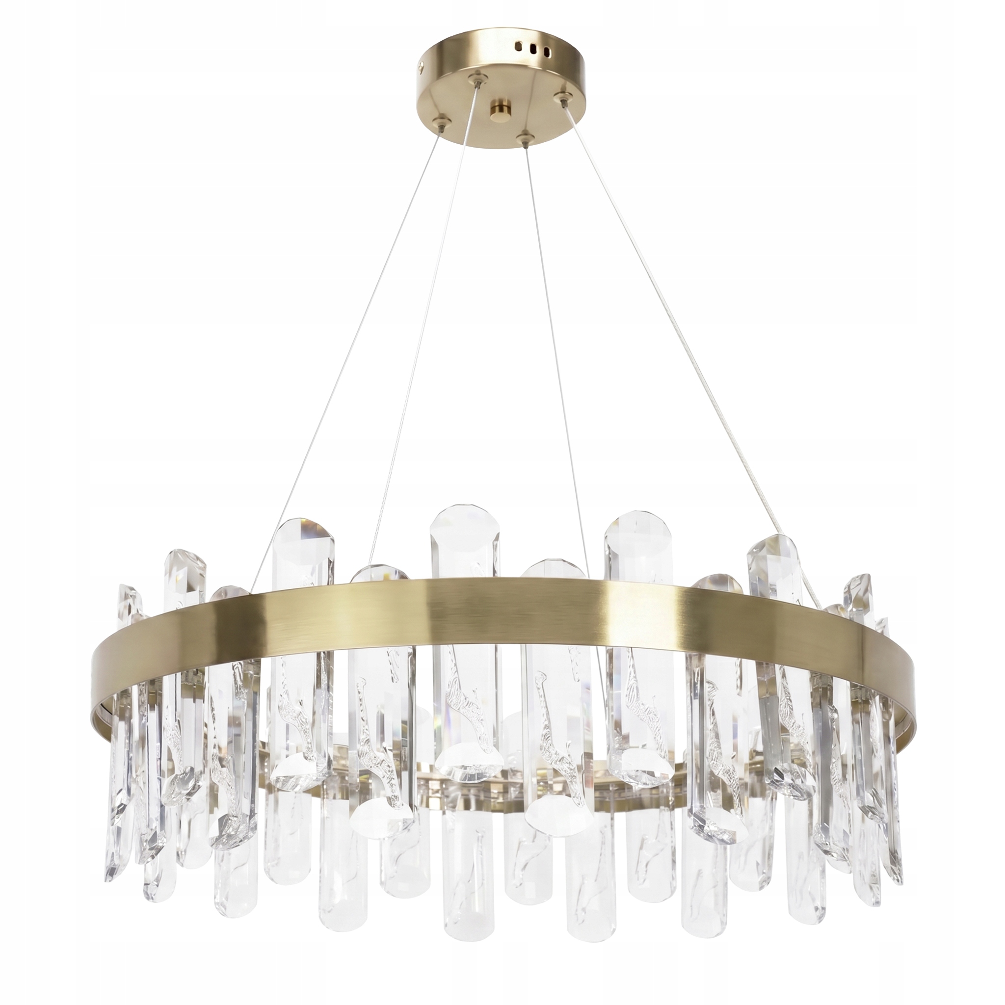 Závesná stropná lampa Led Zlatá krištáľová do obývacej izby spálne Moderná