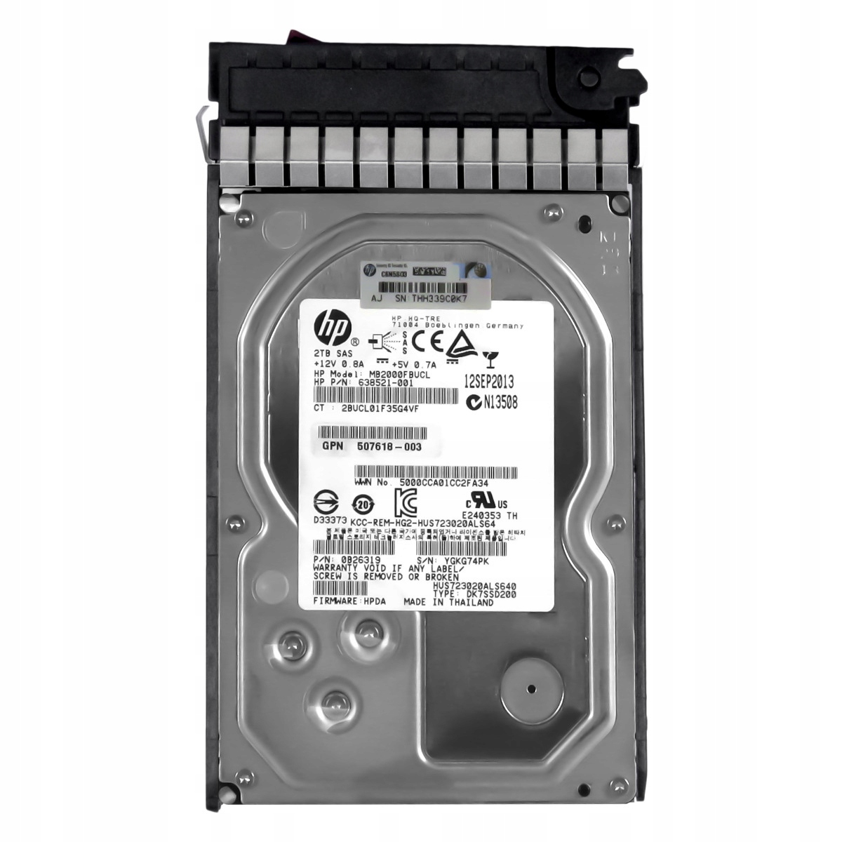 Hp 638521-001 2TB SAS-2 7.2K 64MB 3.5' MB2000FBUCL
