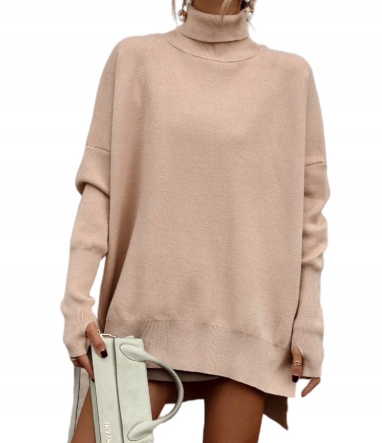 Cocomore Svetr Golf Tunika Světle béžový