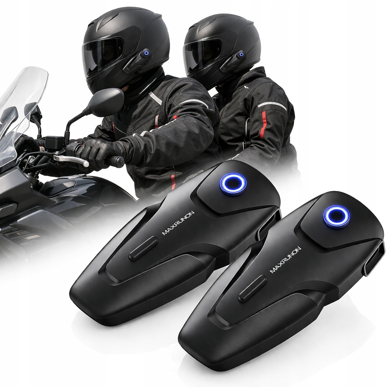 Motocyklový interkom pre prilbu Bluetooth 5.3 Anc 100km/h Fm 500m Sada 2KS