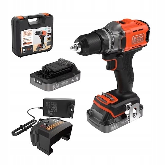 aku vrtačka 45 Nm, 18 V Black+Decker [BCD382D2XK-QW]