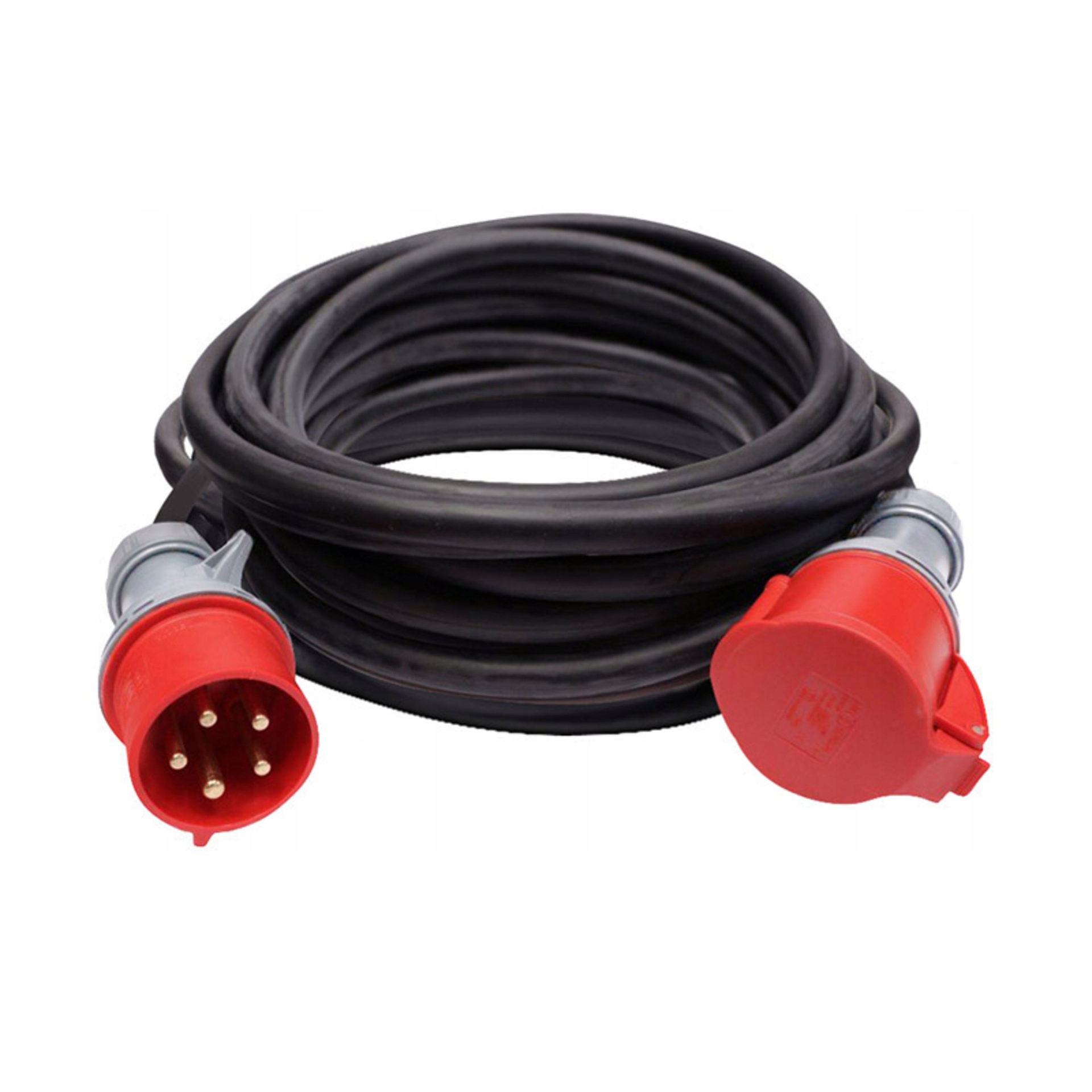 Solight predlžovací kábel 15m, 5x2, 5mm², 16A, 400V, IP44, čierny