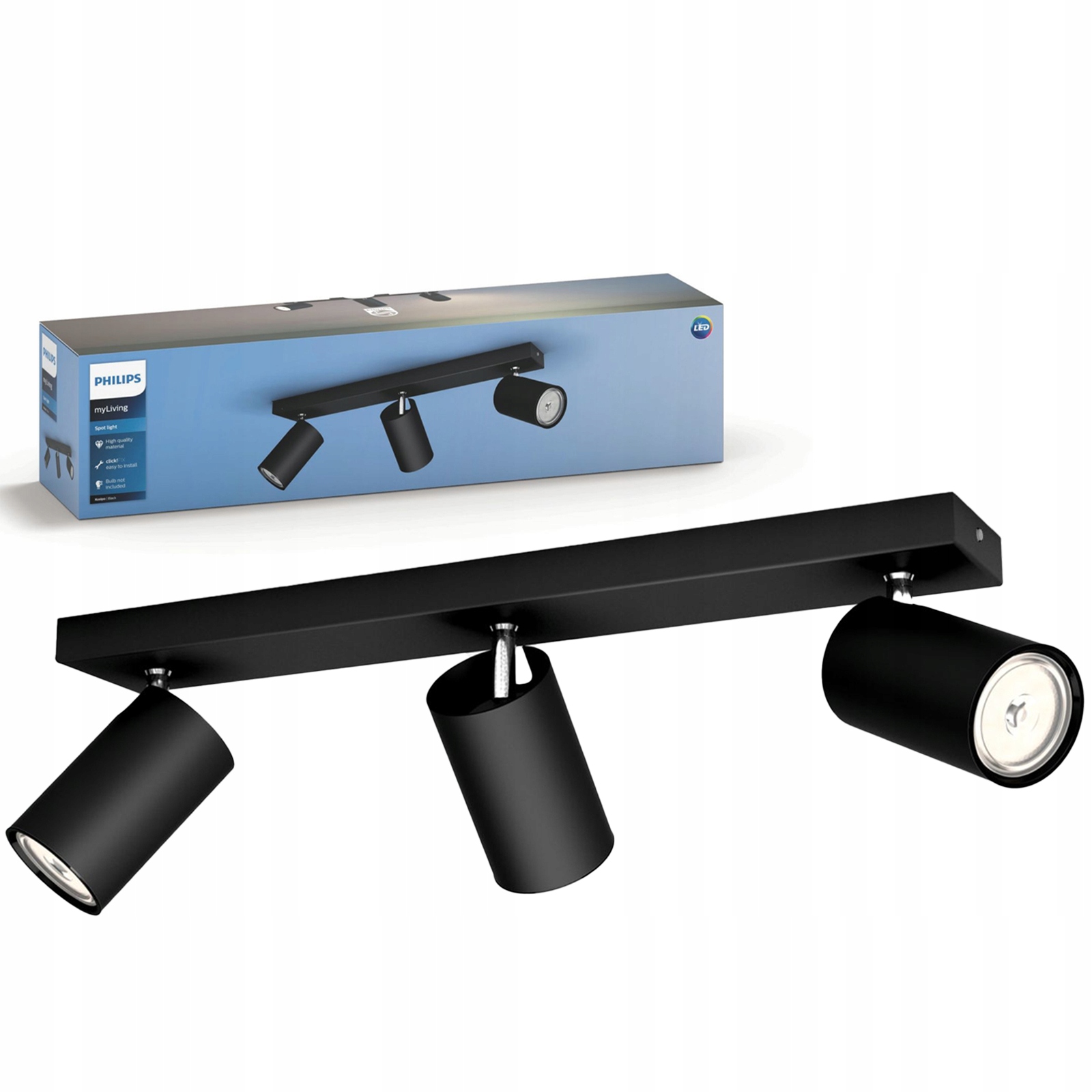 Stropní Svítidlo na omítku Led Halogenové svítidlo Spot 3x GU10 Kosipo Philips