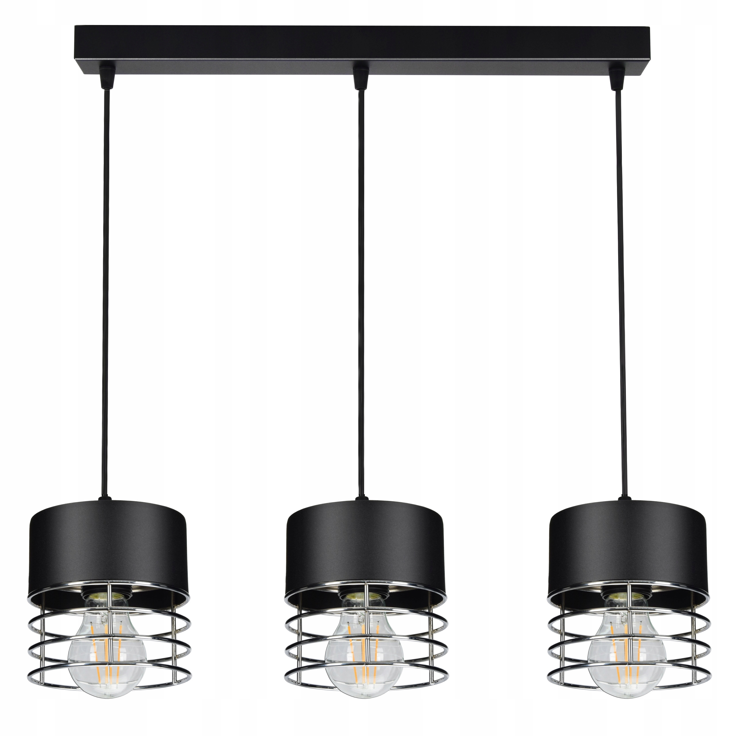 Závěsná Led lustrová lampa Vigo III Chrom