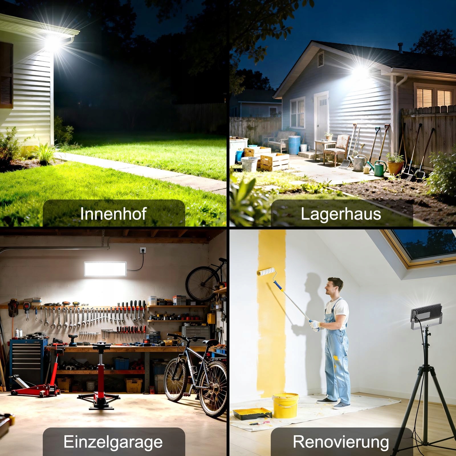 Reflektor LED Super Jasny Wodoodporny Na Zewnątrz Mocny 100W IP67 POWFUL — miniatura 7