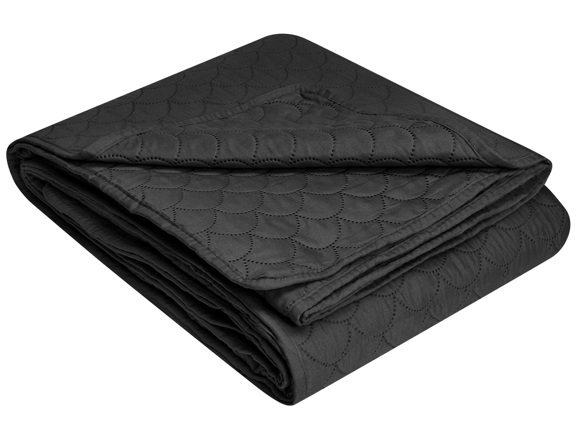 Přehoz na postel rohová pohovka černá prošívaná kapa 200x220 cm 200/220