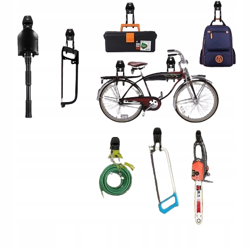 HAKI ŚCIENNE DO GARAŻU ZESTAW HAKÓW WIESZAKÓW ORGANIZER NA NARZĘDZIA ROWER Marka inna